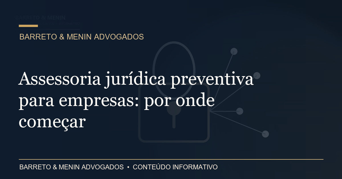 Capa: Assessoria jurídica preventiva para empresas: por onde começar